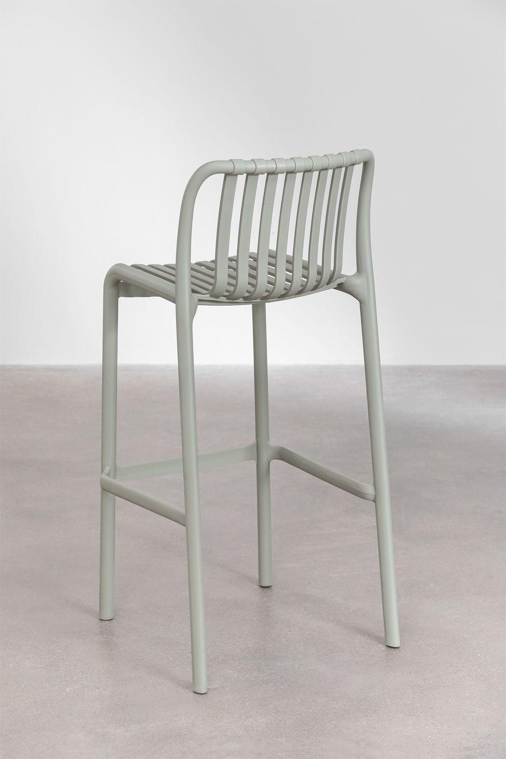 Pack De 2 Tabourets Hauts Empilables Wendell Vert Kaki 77 Cm - 4