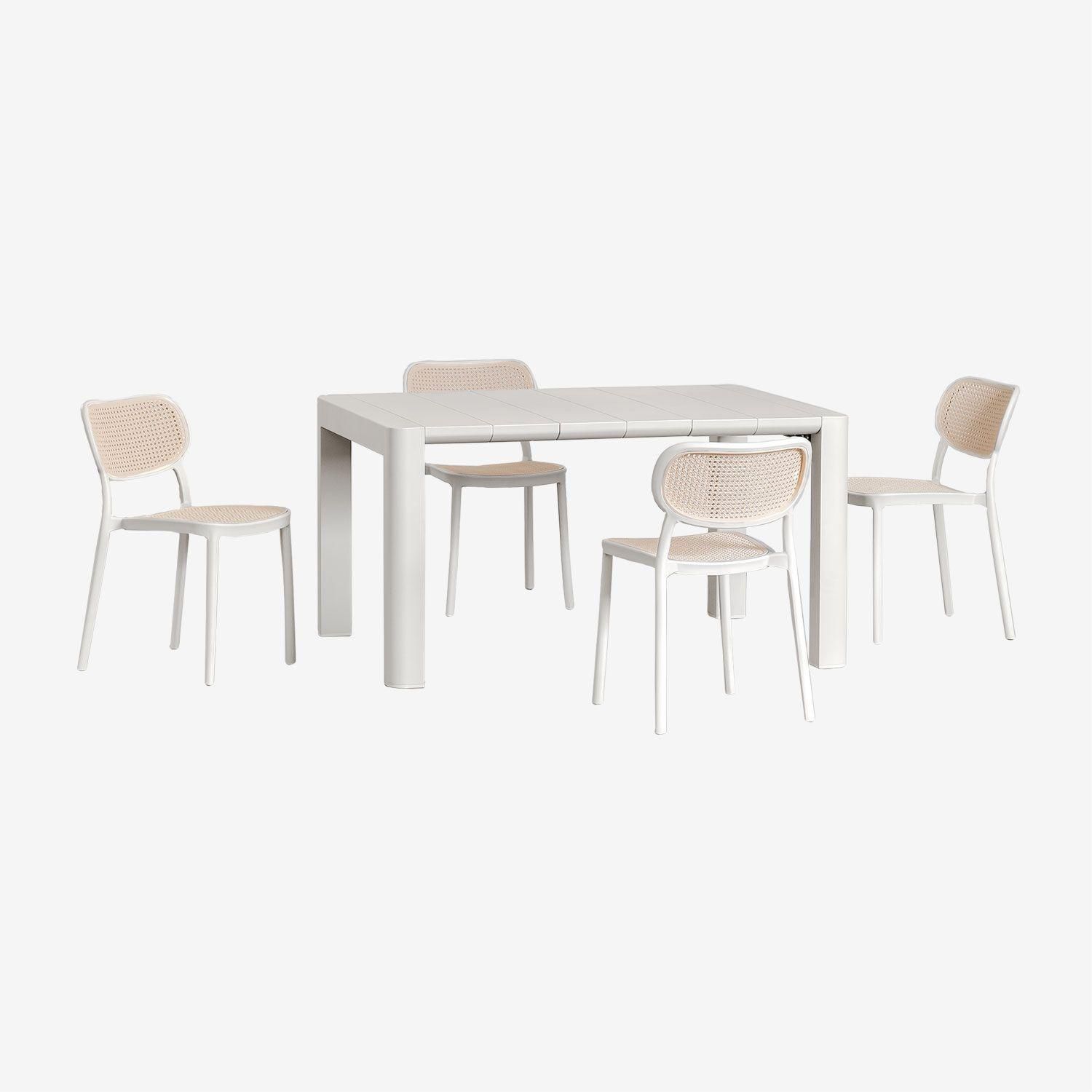 Ensemble Table Rectangulaire Arnadine (140x100 Cm) Et 4 Chaises De Salle  ...