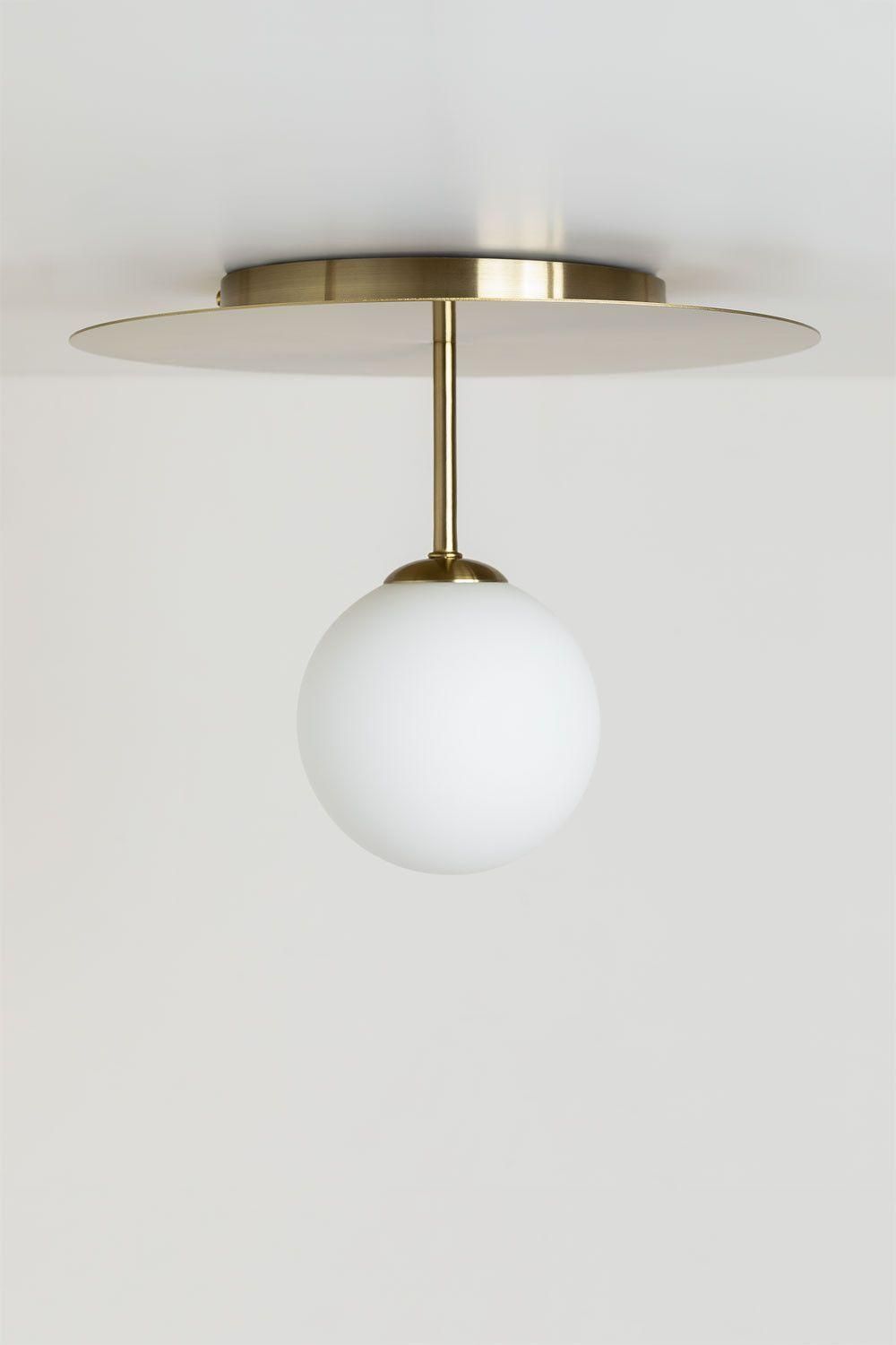 Plafonnier Boule De Cristal Uvol Dor� - 4
