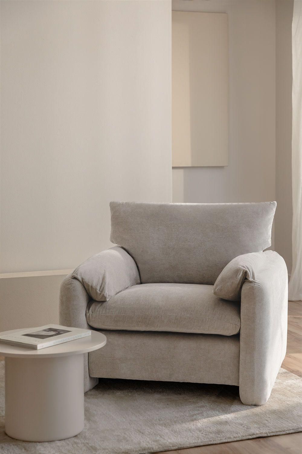 Fauteuil Freddy Chenille Gris Sable - 2