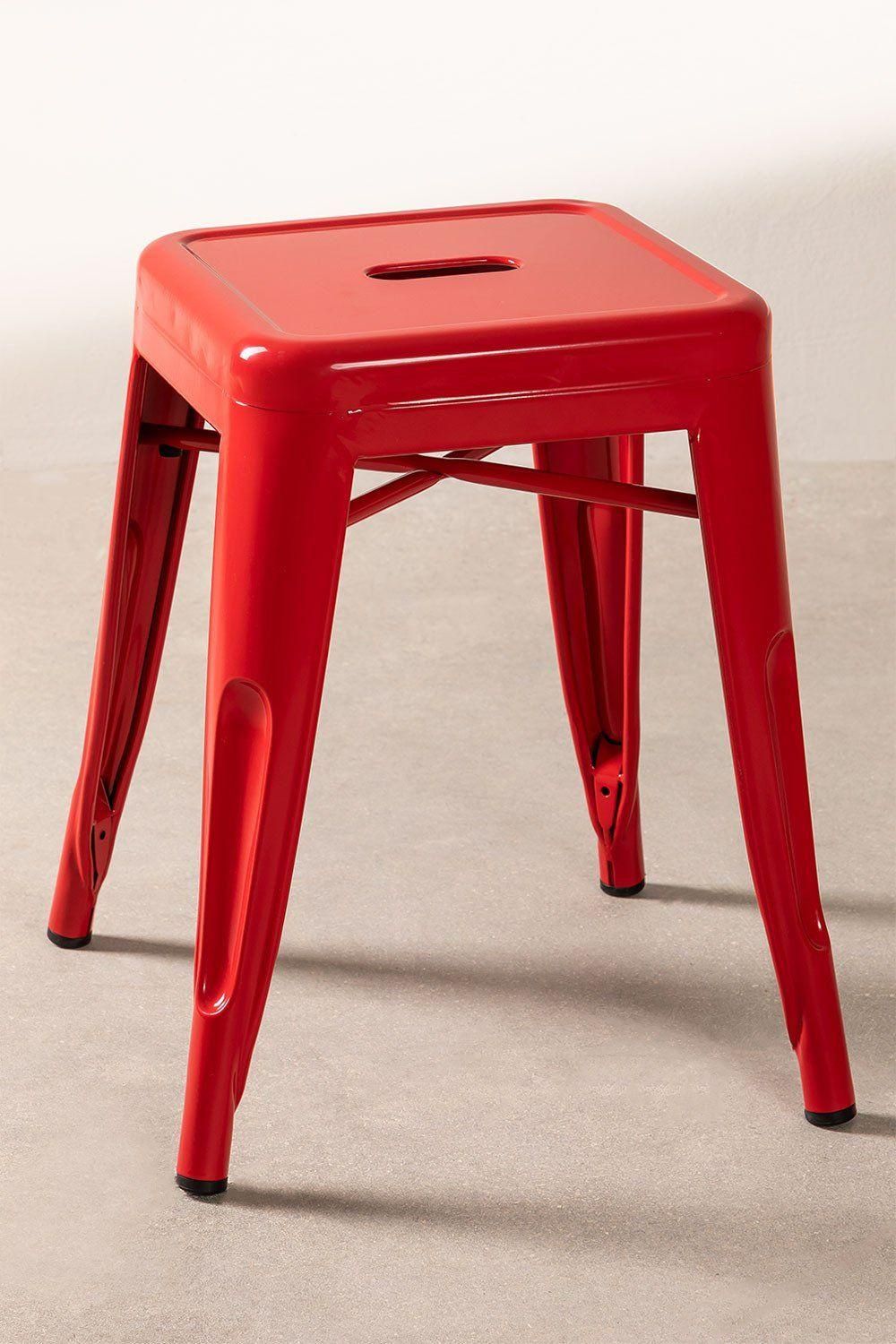 Tabouret Bas En Acier Lix Rouge - 3