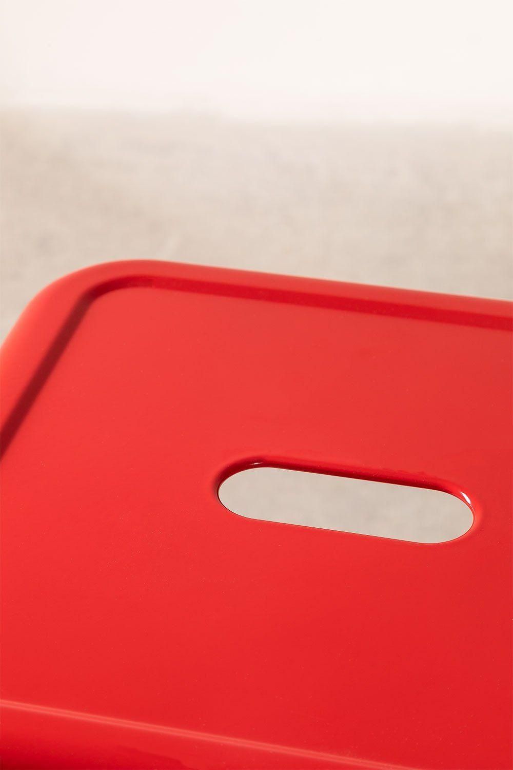 Tabouret Bas En Acier Lix Rouge - 6