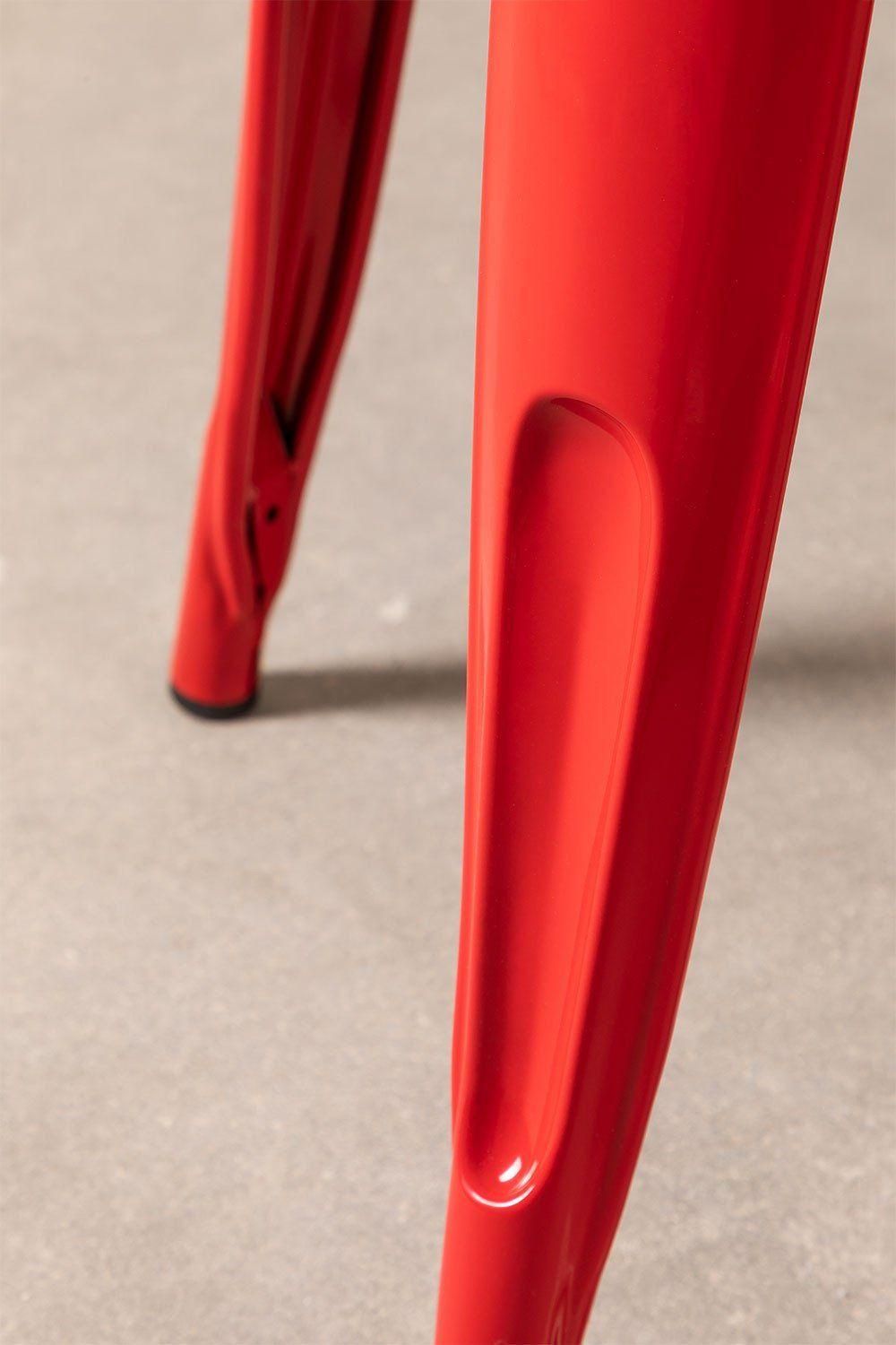Tabouret Bas En Acier Lix Rouge - 7