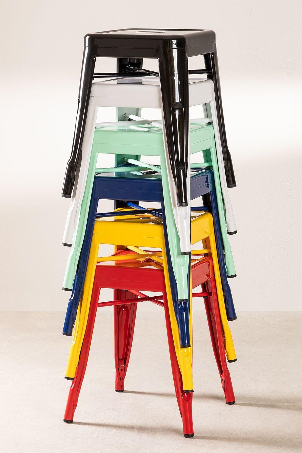 Tabouret Bas En Acier Lix Rouge - 8