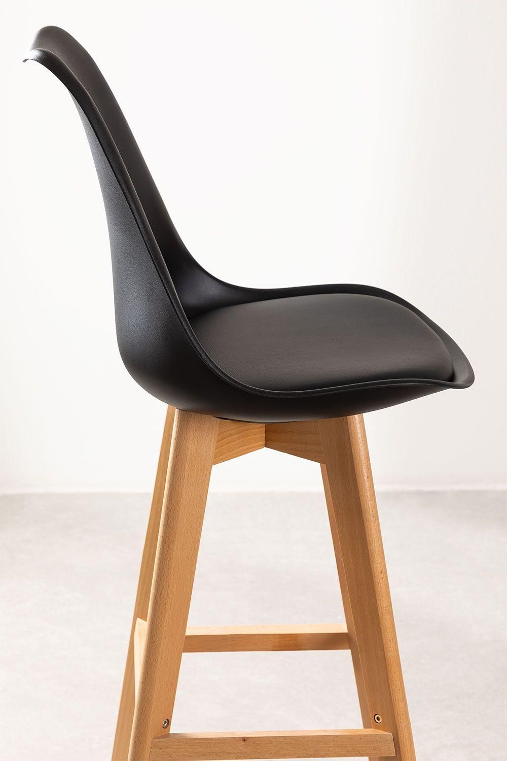 Lot De 2 Tabourets Hauts (76 Cm) Nordic Noir - 4