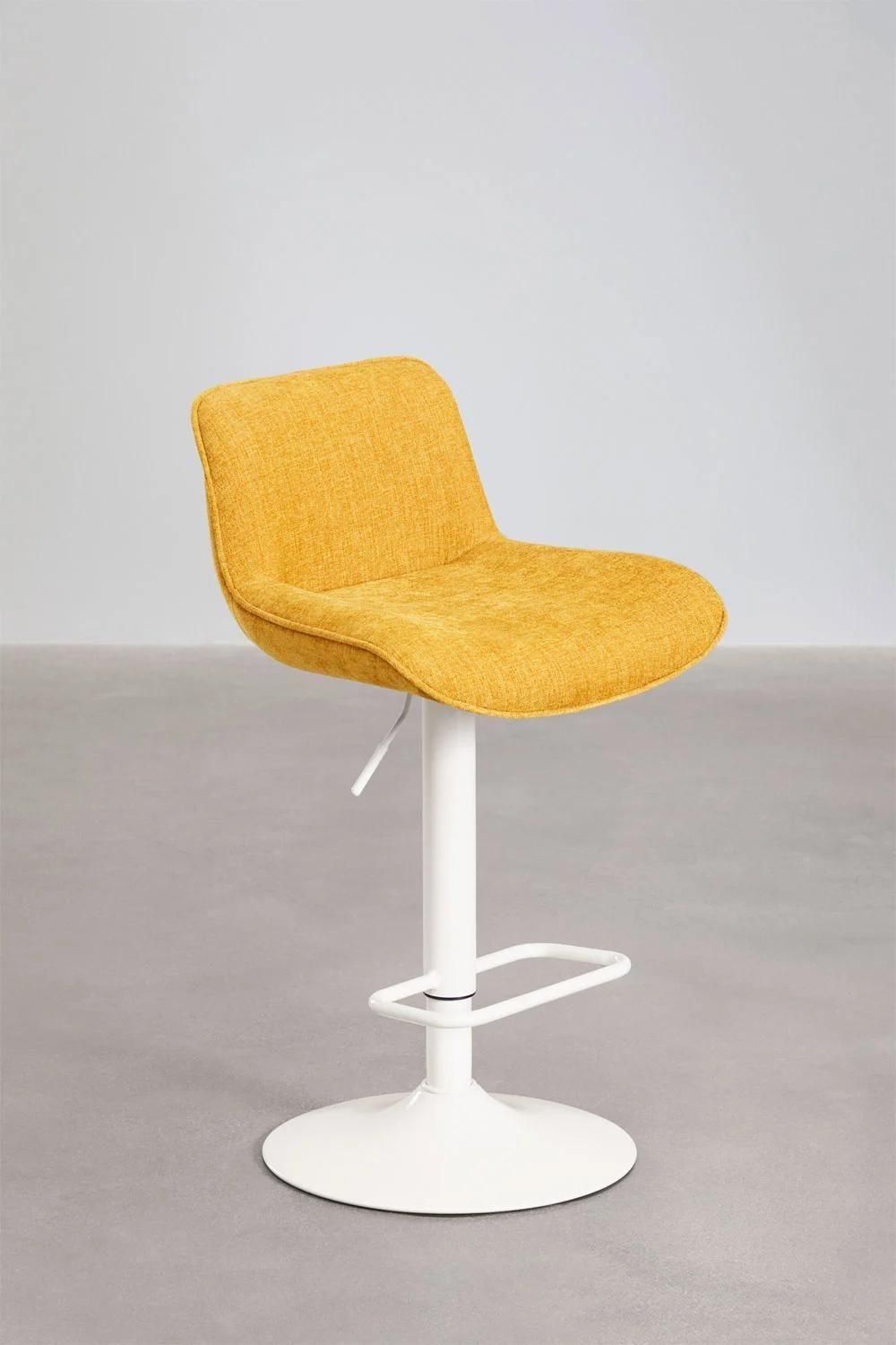 Pack De 2 Tabourets Hauts Rglables Avec Dossier En Mtal Et Tissu Igarasi ... - 5