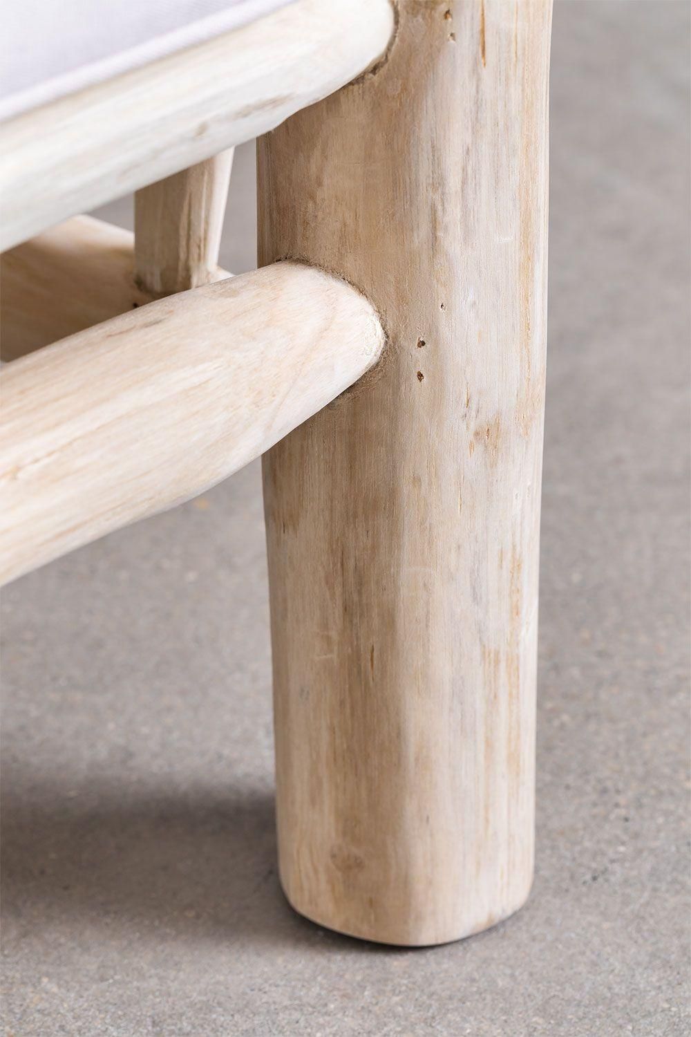 Fauteuil De Jardin En Bois De Teck Narel Marron Bois Naturel - 6