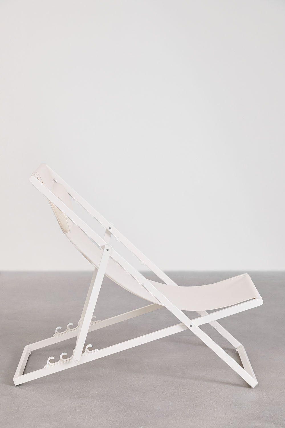 Pack De 2 Hamacs Pliants Avec Coussin En Acier Jensy Blanc - 4