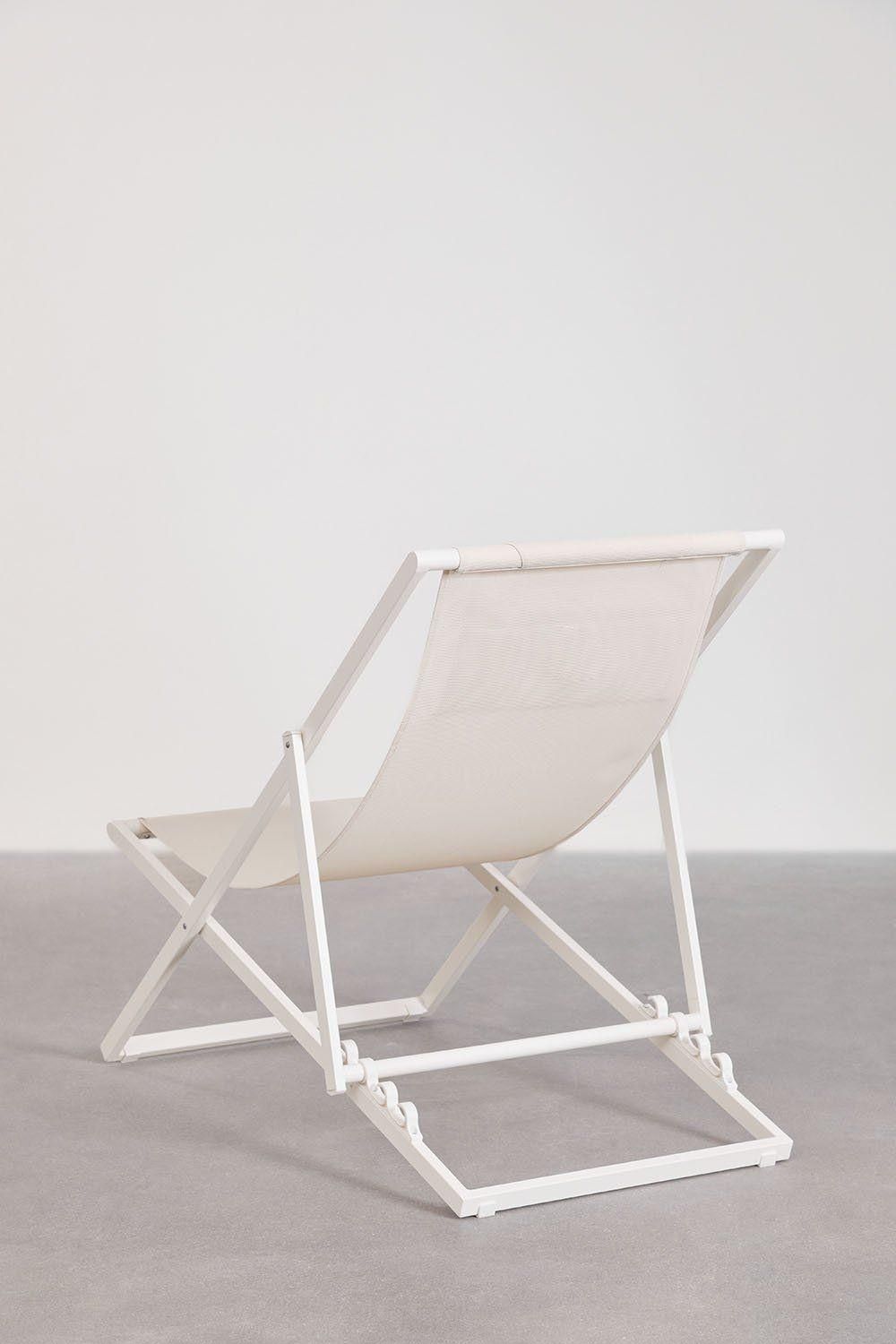 Pack De 2 Hamacs Pliants Avec Coussin En Acier Jensy Blanc - 5