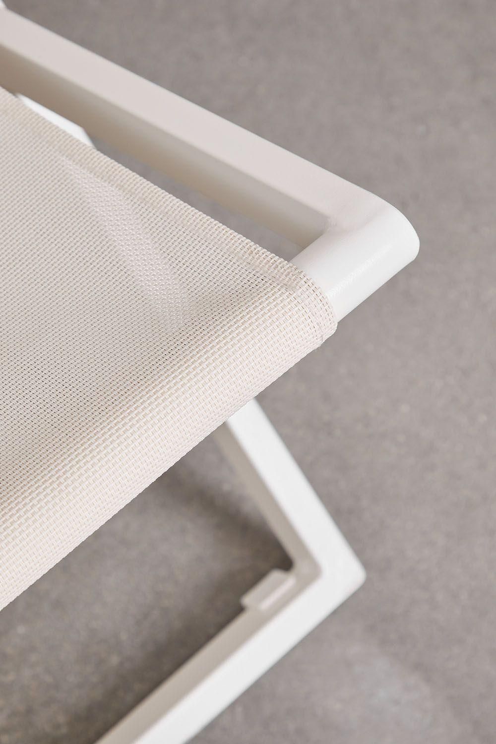 Pack De 2 Hamacs Pliants Avec Coussin En Acier Jensy Blanc - 7