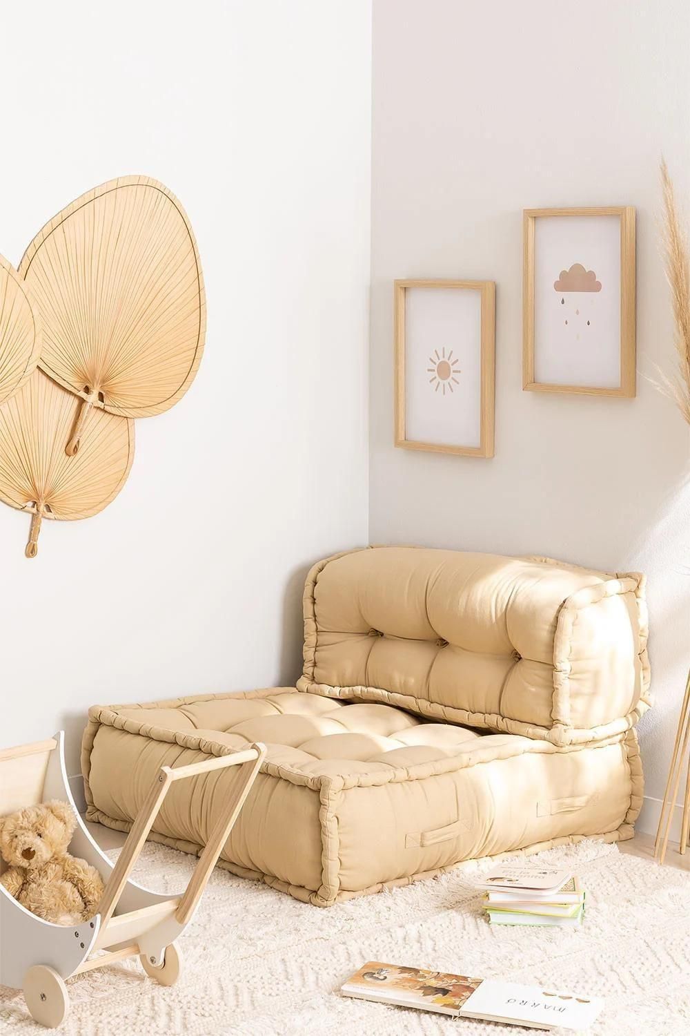 Canap� Modulable En Coton Yebel Brun Bl� - 2