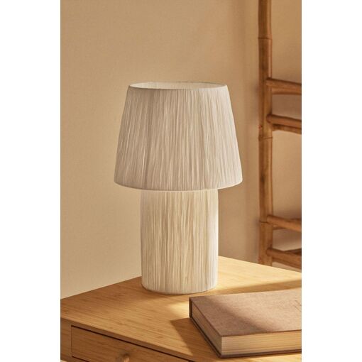 Lampe De Table En Papier Nironalde Blanc - 2