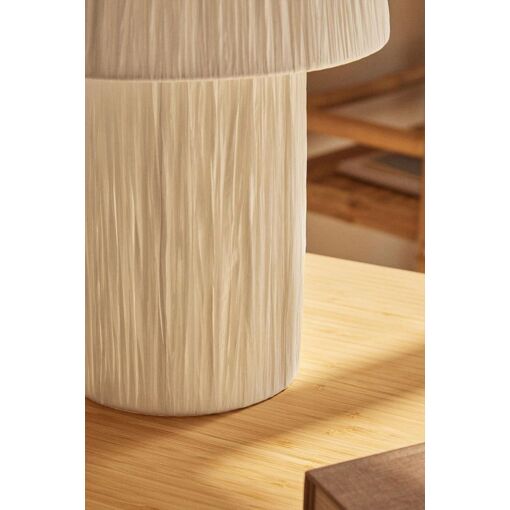 Lampe De Table En Papier Nironalde Blanc - 3