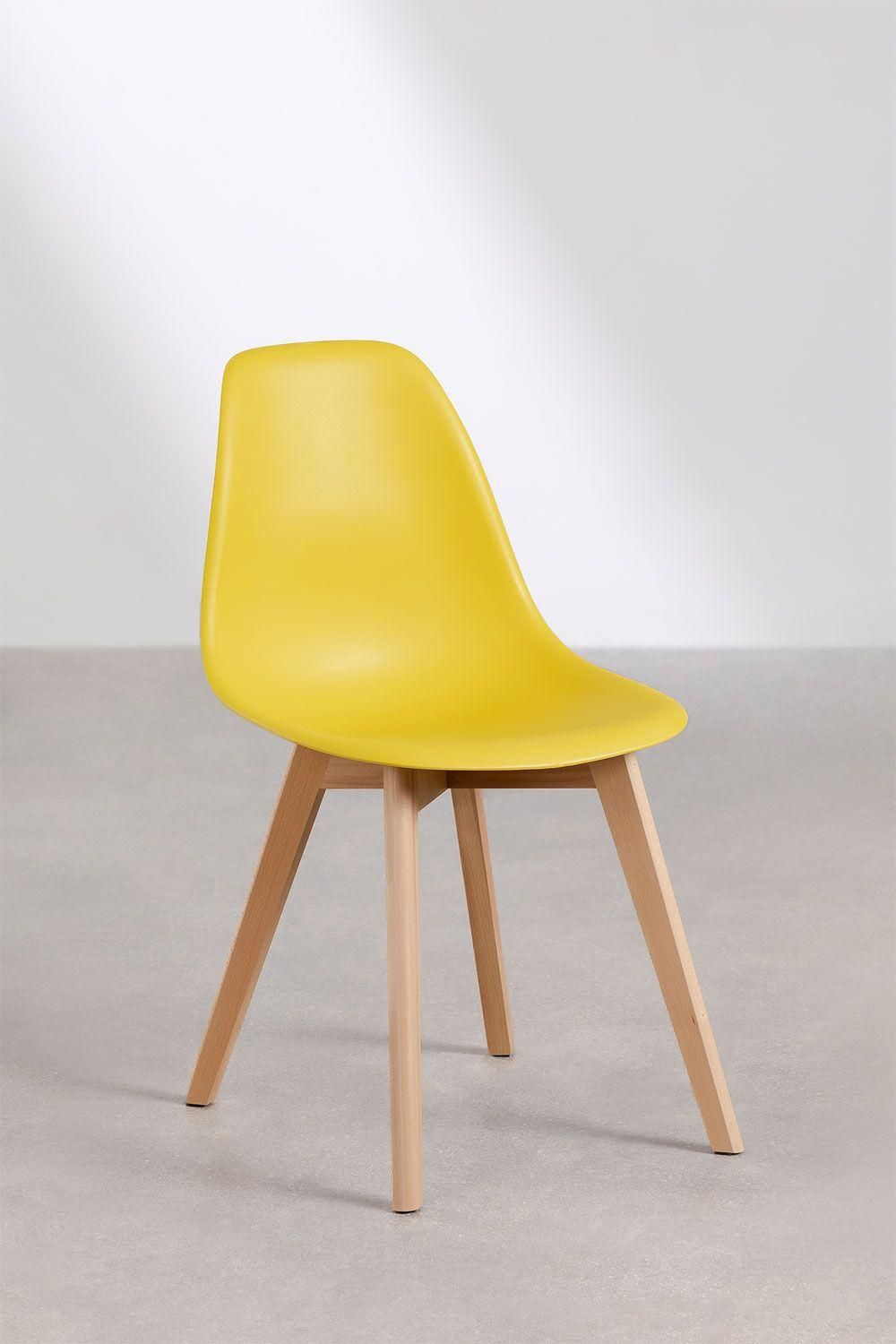 Lot 2 Chaises De Salle  Manger Scand Nordic Jaune Curry - 2