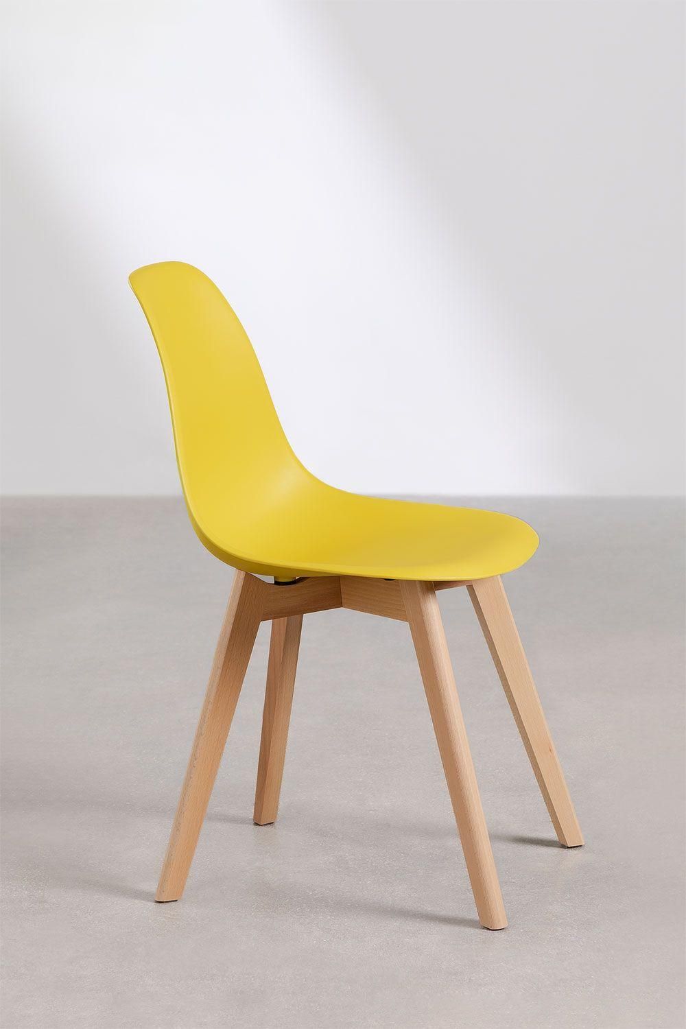 Lot 2 Chaises De Salle  Manger Scand Nordic Jaune Curry - 3