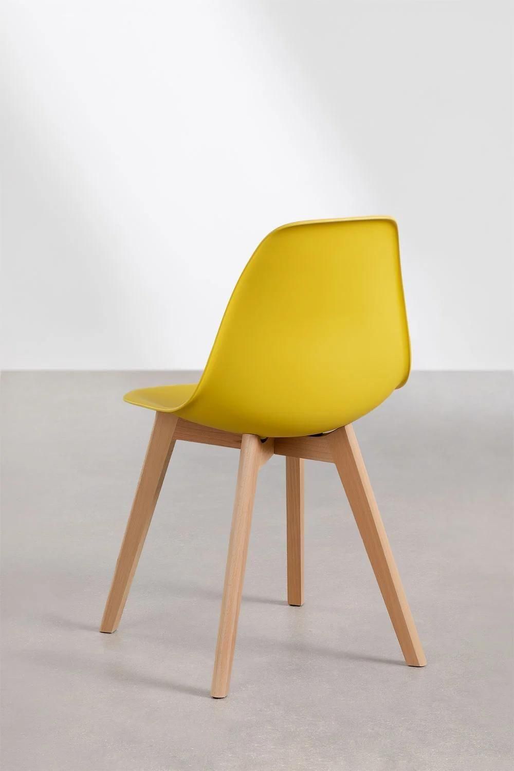 Lot 2 Chaises De Salle  Manger Scand Nordic Jaune Curry - 4