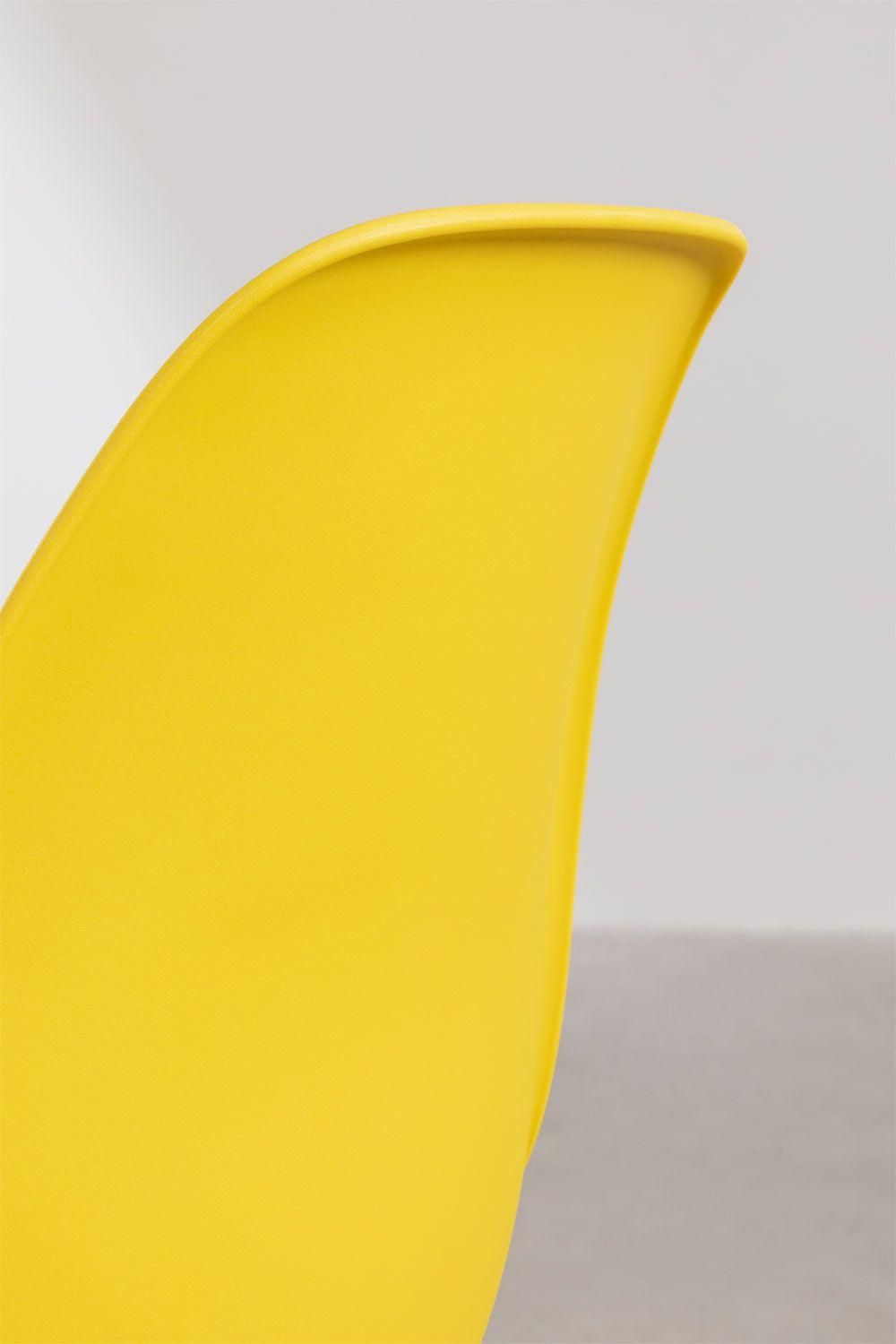 Lot 2 Chaises De Salle  Manger Scand Nordic Jaune Curry - 5