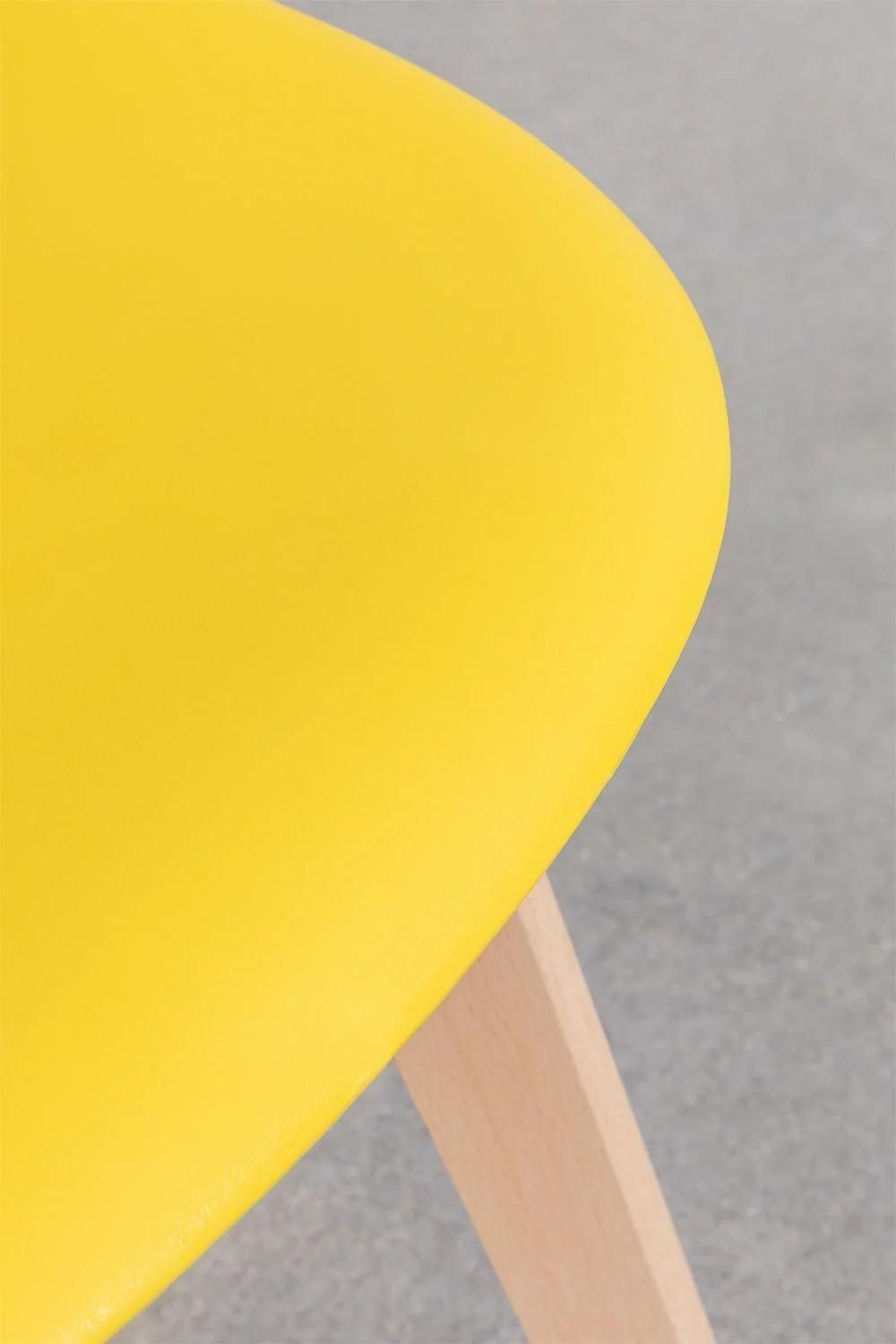 Lot 2 Chaises De Salle  Manger Scand Nordic Jaune Curry - 6
