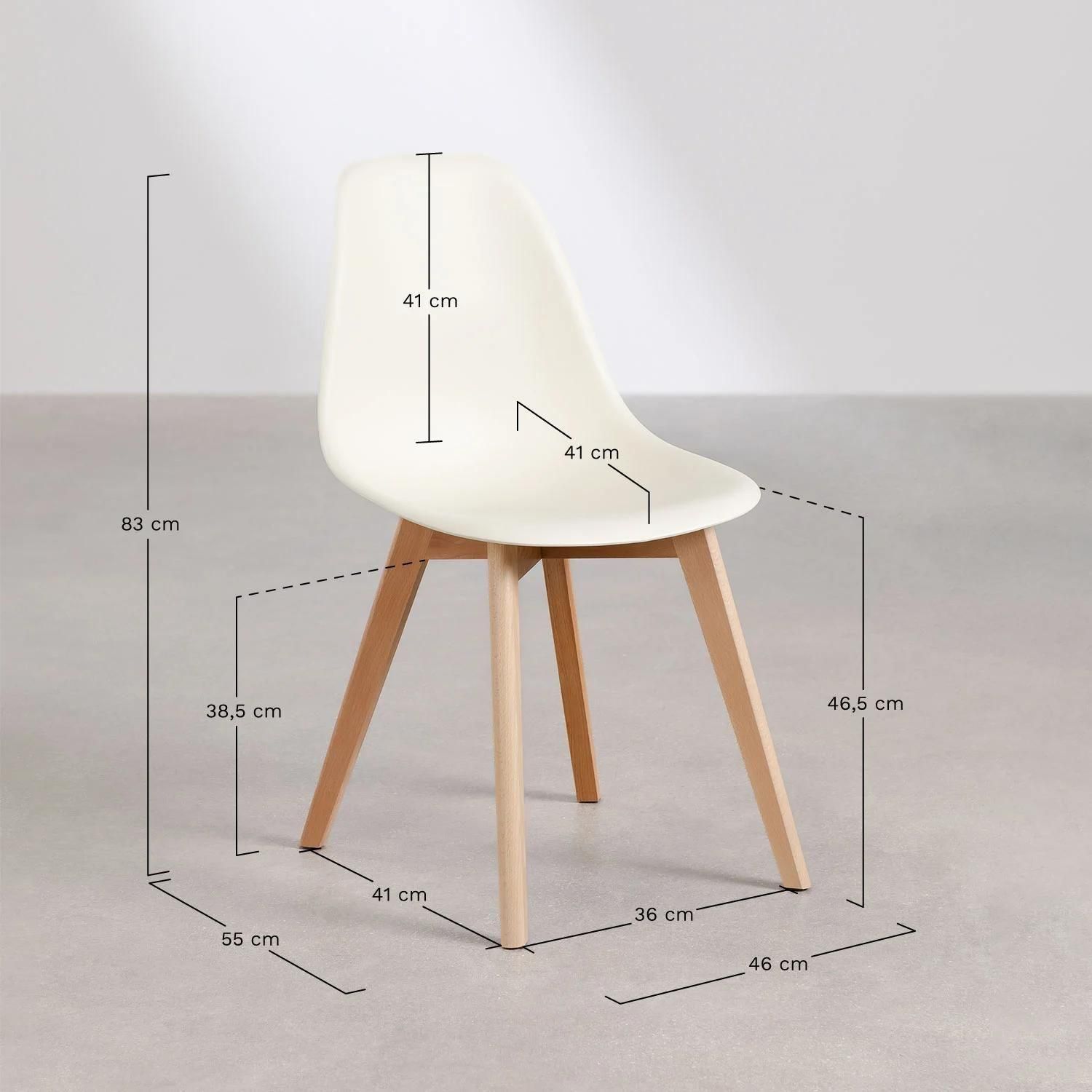 Lot 2 Chaises De Salle  Manger Scand Nordic Jaune Curry - 8