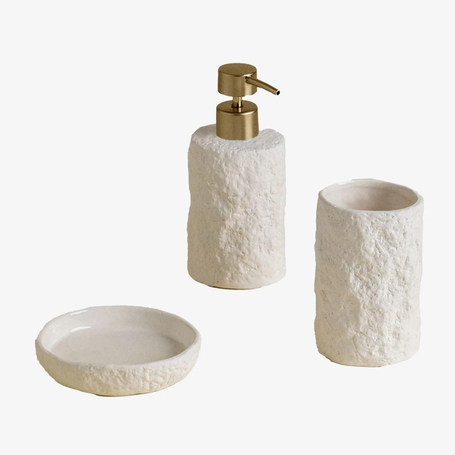 Ensemble de salle de bain en gr�s Zolave Or