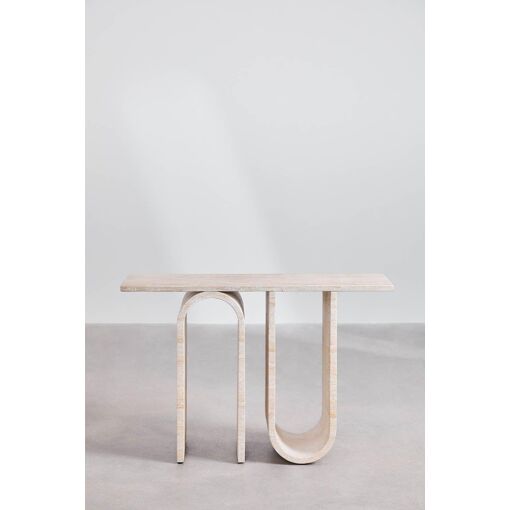 Console En Ciment Aspect Travertin Ceravi Travertine - 6