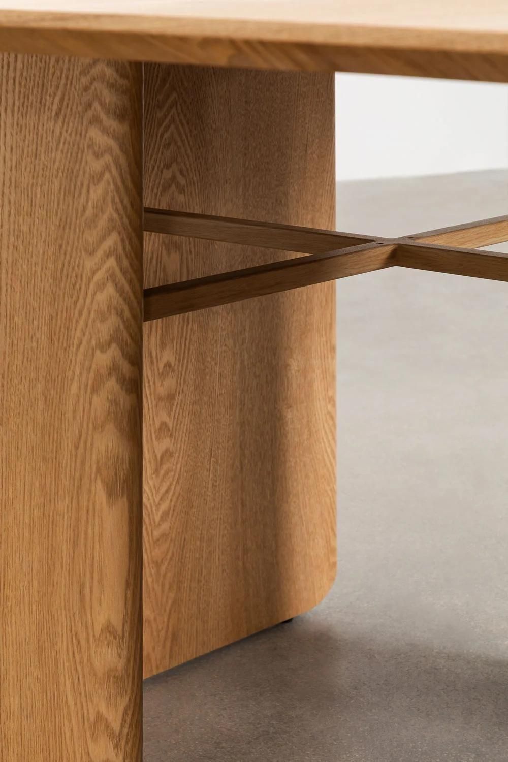 Ensemble Table Carre En Mdf Et Placage Frne (140x140 Cm) Ginger Et 8 Chai... - 7