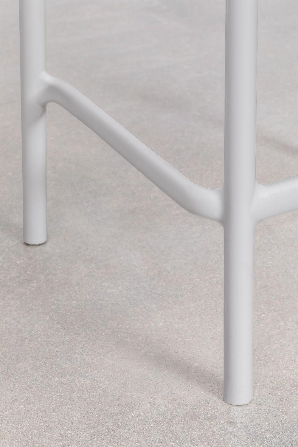 Pack De 2 Tabourets Hauts Empilables Wendell Gris Clair 77 Cm - 7