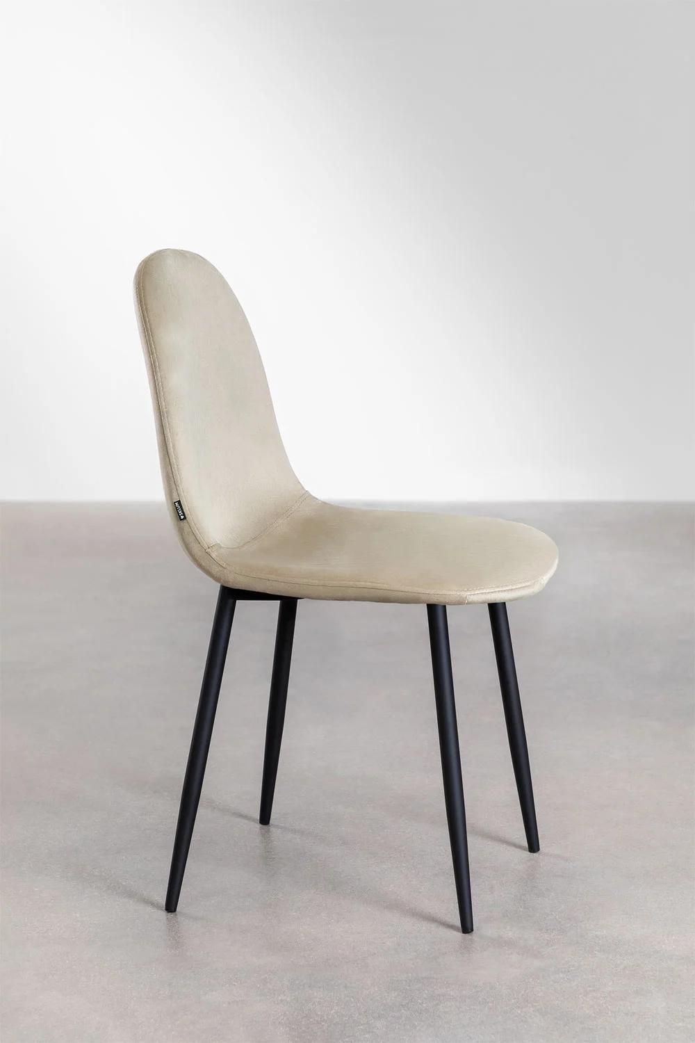 Pack 2 Chaises De Salle  Manger En Velours Glamm Noir - 4