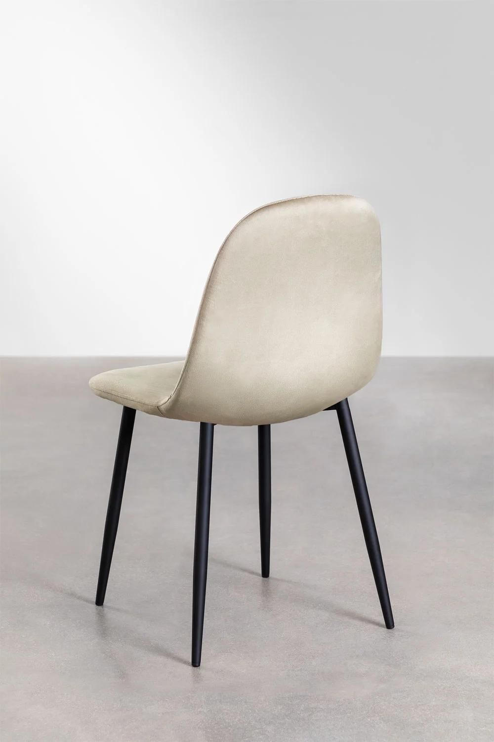 Pack 2 Chaises De Salle  Manger En Velours Glamm Noir - 5