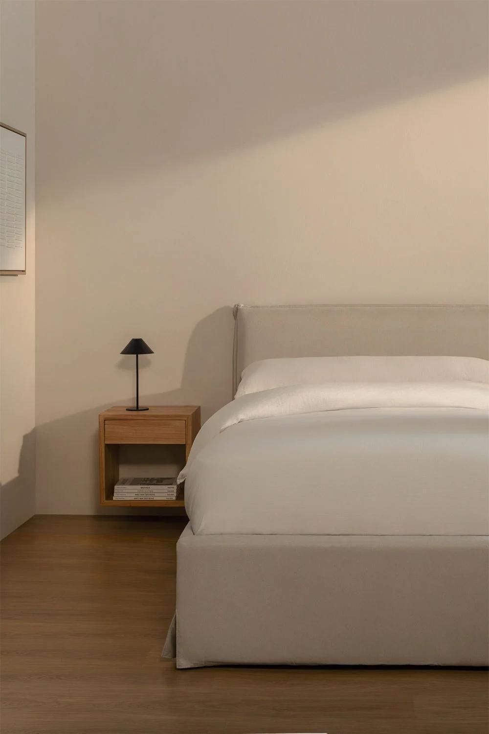 Lit Avec Sommier Coffre Tapiss� Lorea - 5