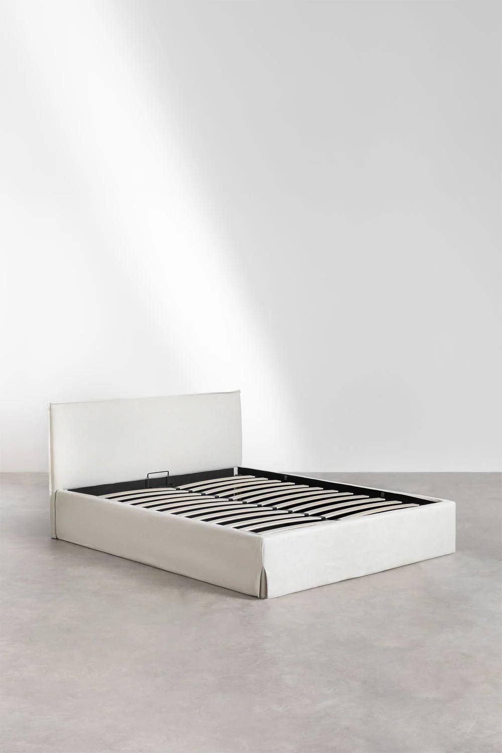 Lit Avec Sommier Coffre Tapiss� Lorea - 7