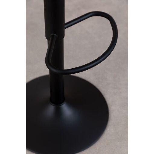 Tabouret Haut Réglable En Acier Et Bois D'orme Bardder Noir - 8