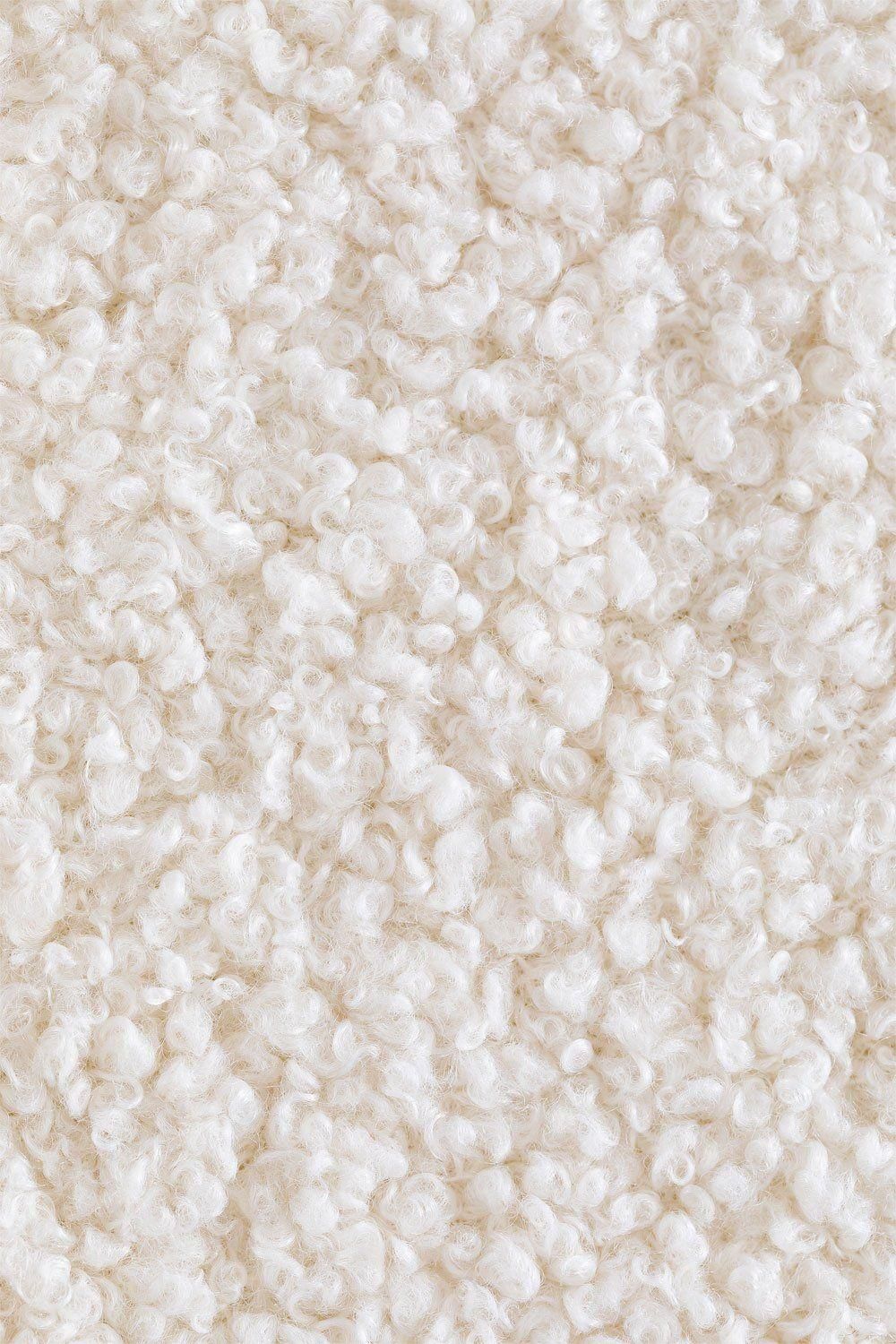 Fauteuil En Chenille Naroa Style Blanc Cass� - 7