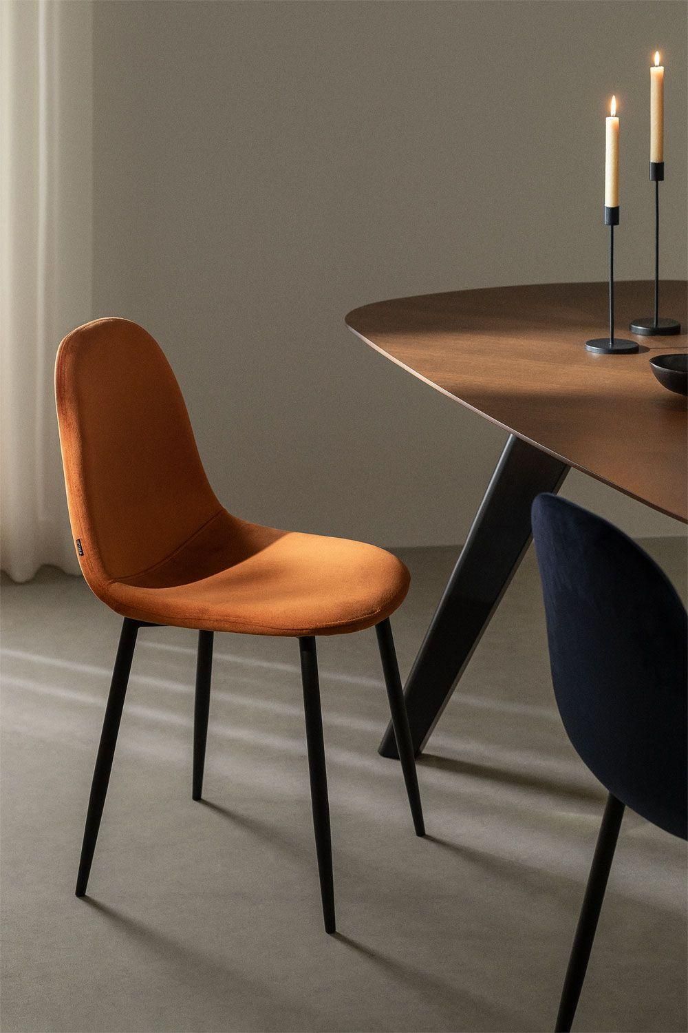 Pack 2 Chaises De Salle  Manger En Velours Glamm Noir - 2