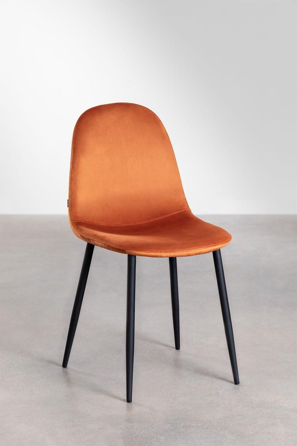 Pack 2 Chaises De Salle  Manger En Velours Glamm Noir - 3