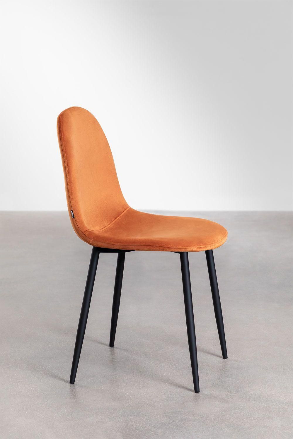 Pack 2 Chaises De Salle  Manger En Velours Glamm Noir - 4