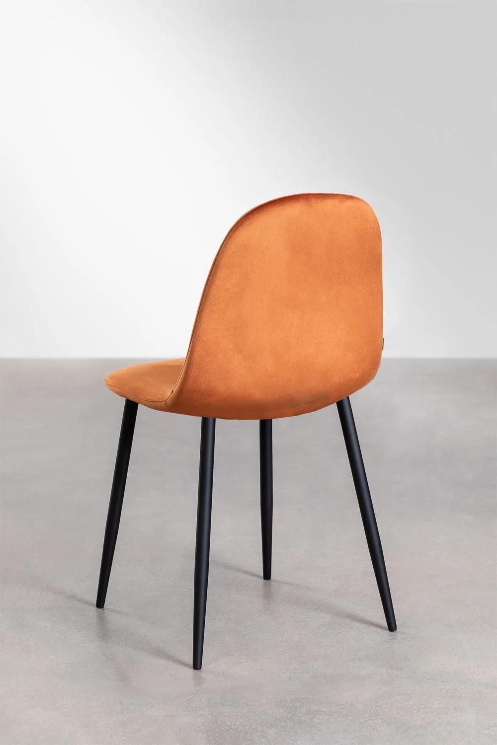Pack 2 Chaises De Salle  Manger En Velours Glamm Noir - 5