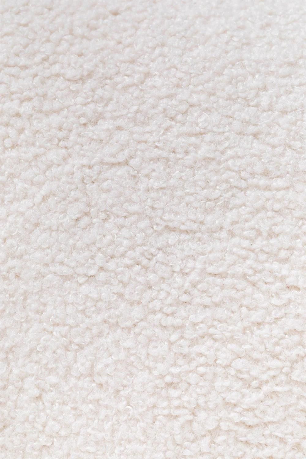 Fauteuil En Chenille Nicxon Blanc - 8
