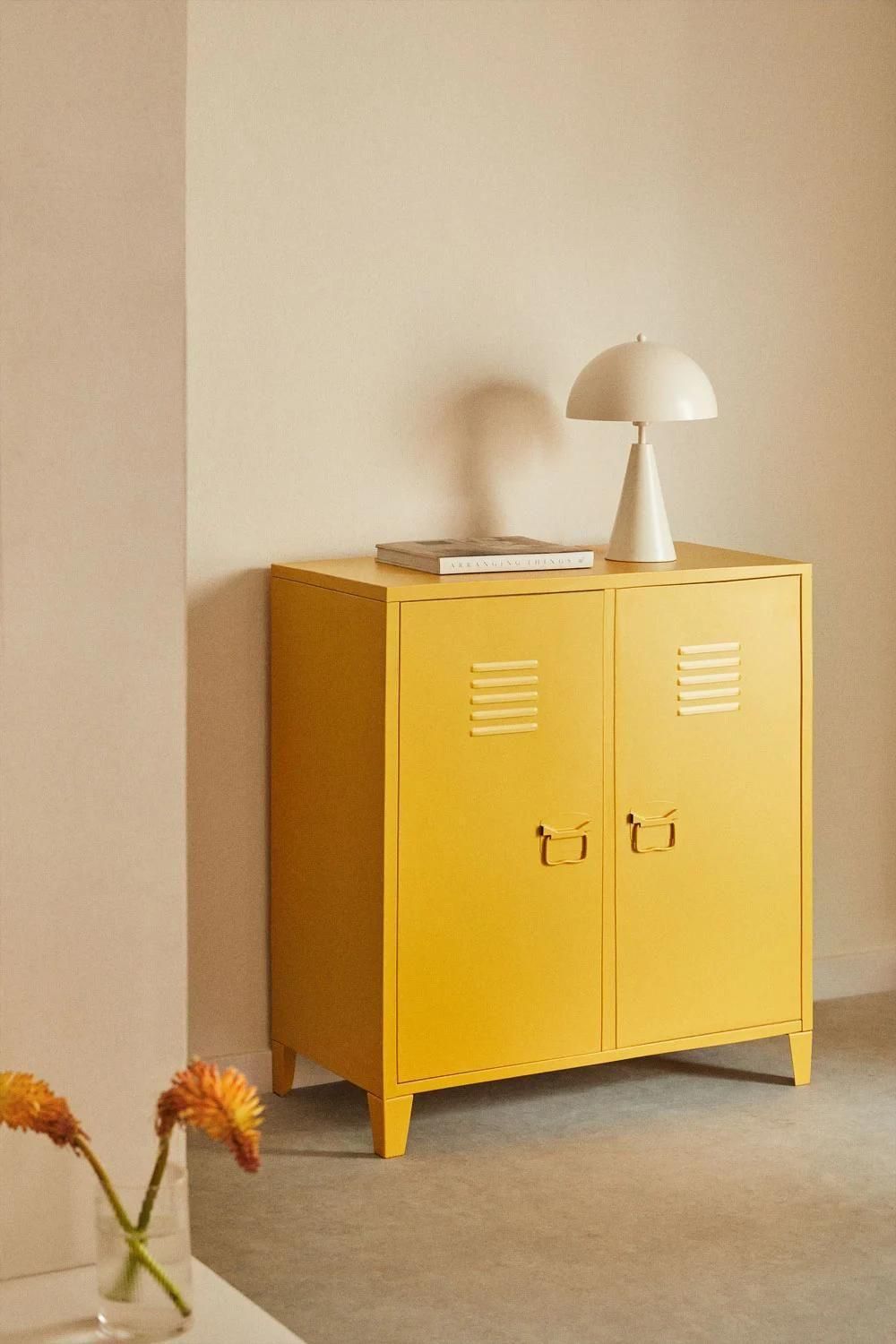 Buffet Casier 2 Portes En Acier Pohpli Jaune Albero - 2
