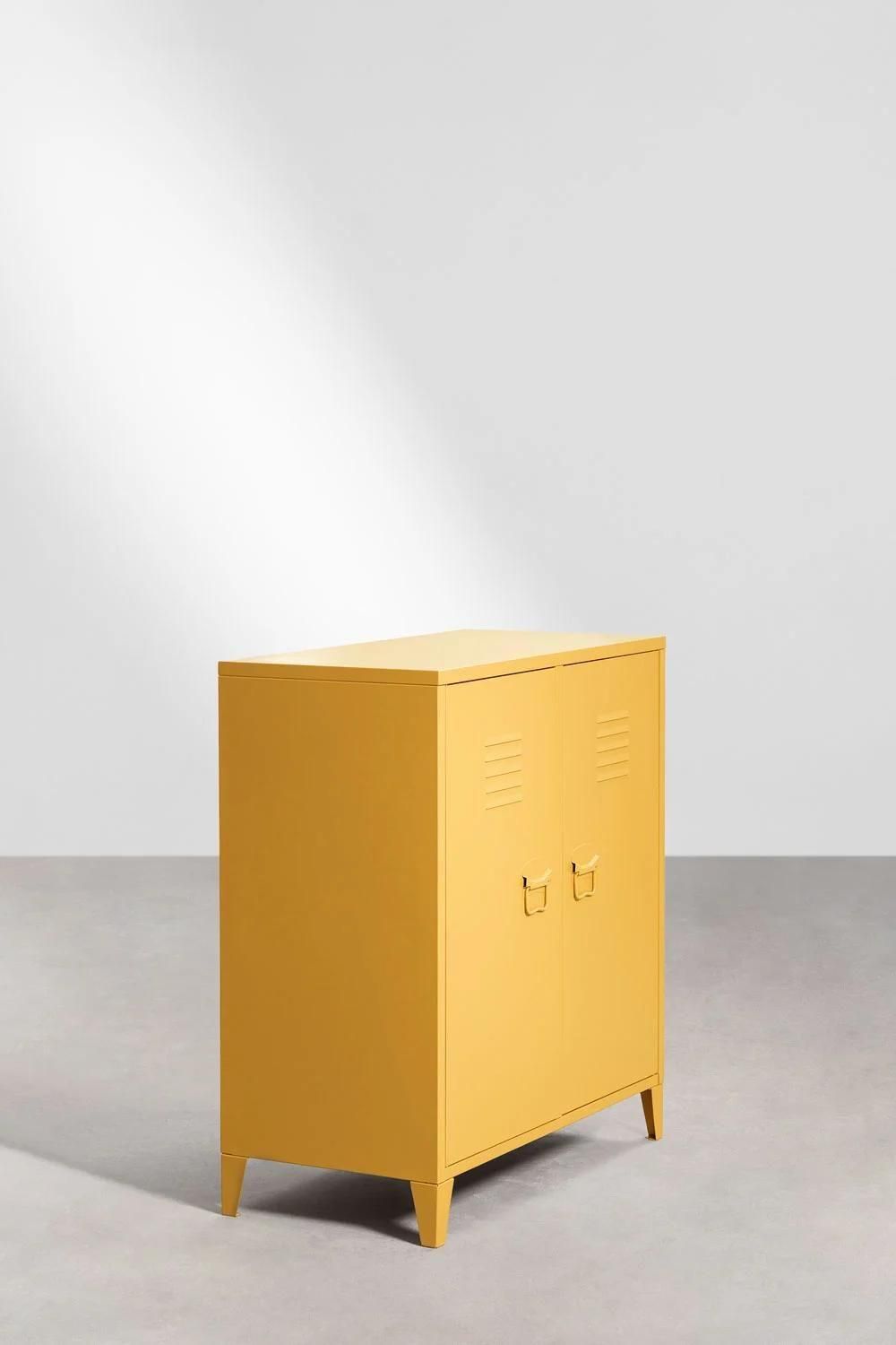 Buffet Casier 2 Portes En Acier Pohpli Jaune Albero - 3