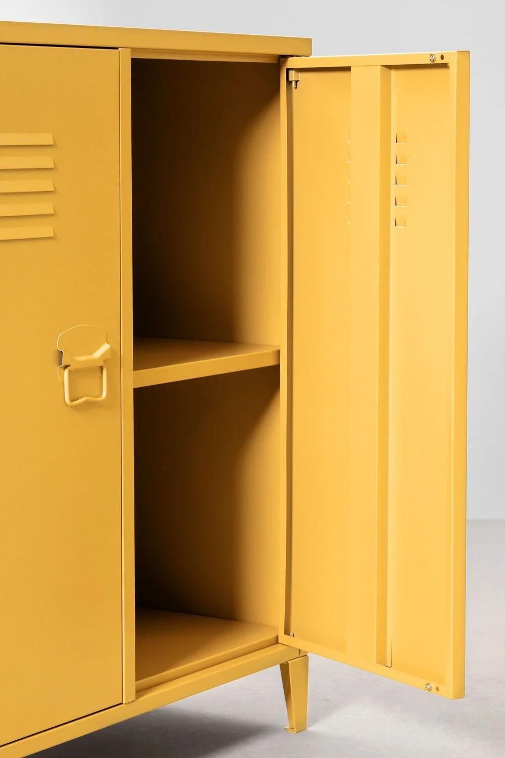 Buffet Casier 2 Portes En Acier Pohpli Jaune Albero - 4
