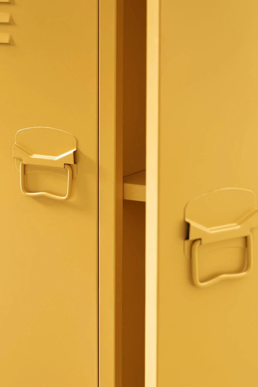 Buffet Casier 2 Portes En Acier Pohpli Jaune Albero - 5