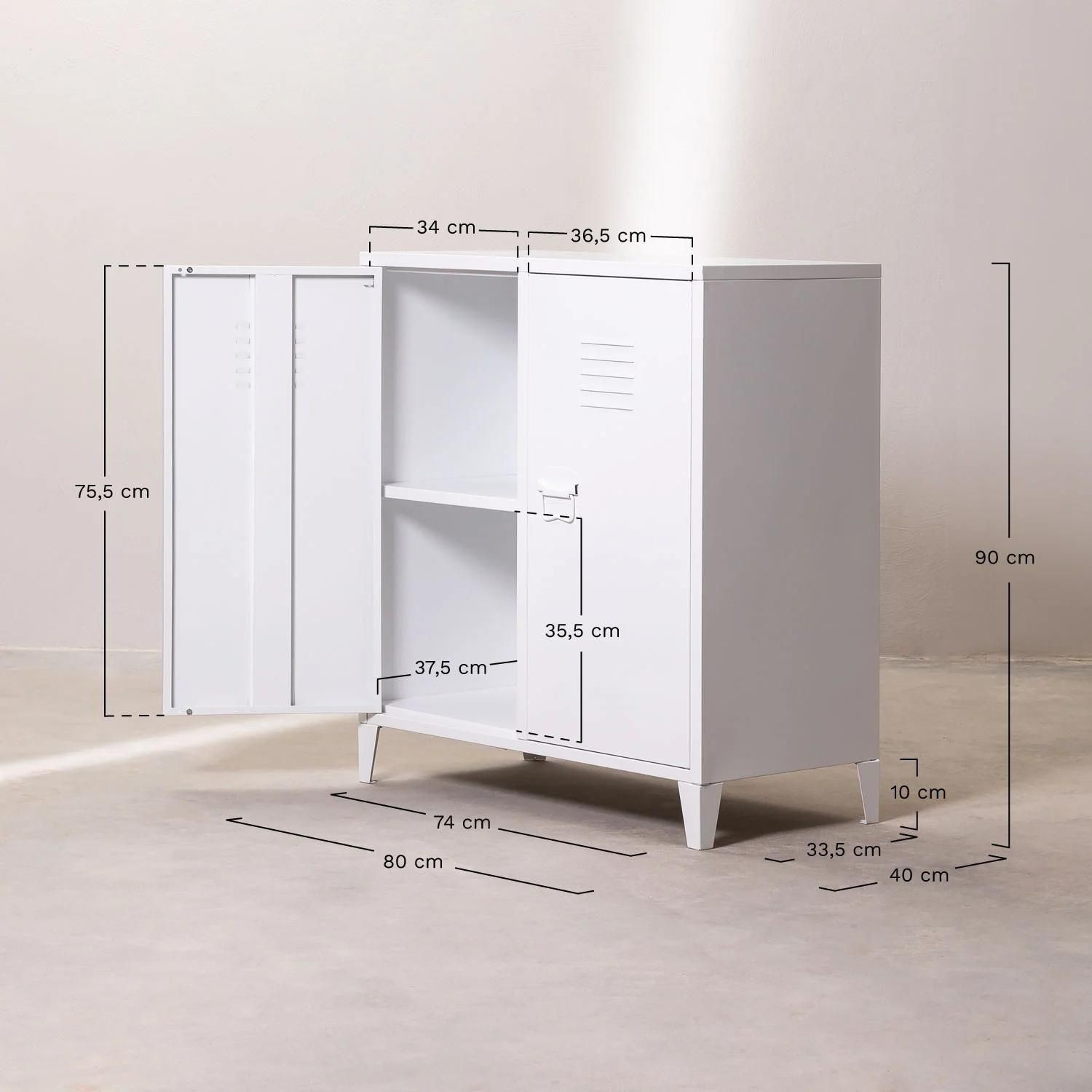 Buffet Casier 2 Portes En Acier Pohpli Jaune Albero - 7
