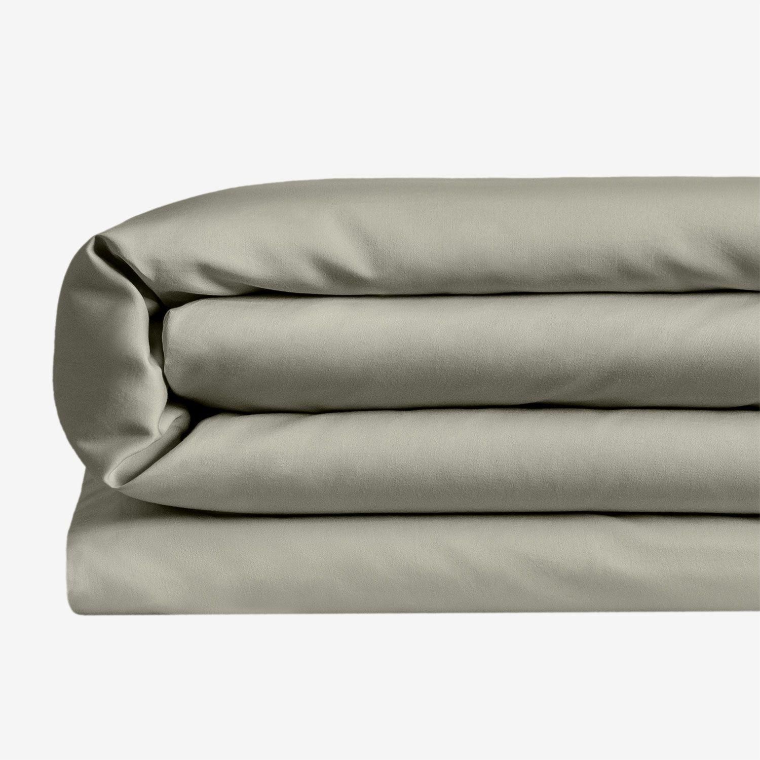 Housse De Couette En Satin 300 Fils Sampras Vert Kaki