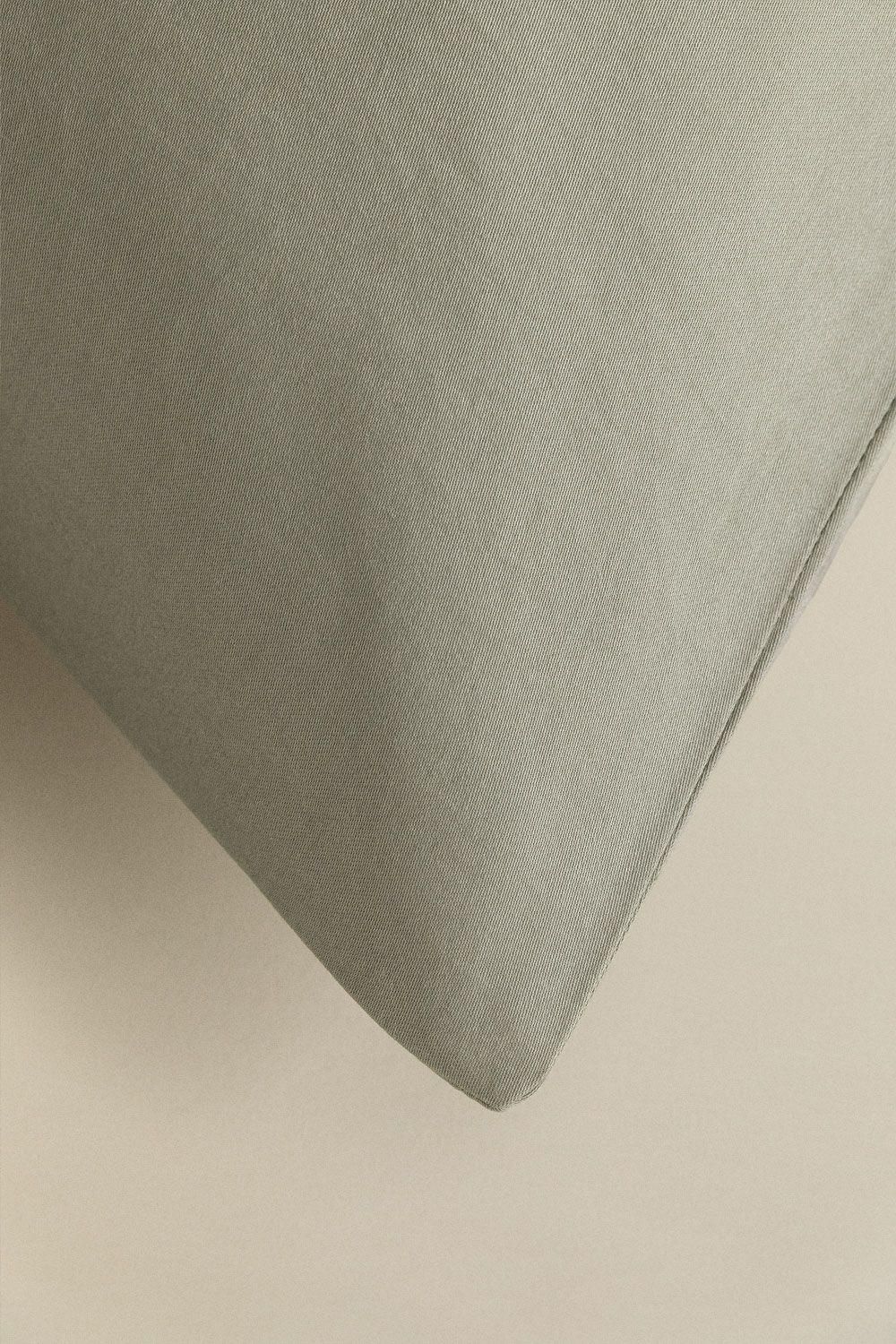 Housse De Couette En Satin 300 Fils Sampras Vert Kaki - 6