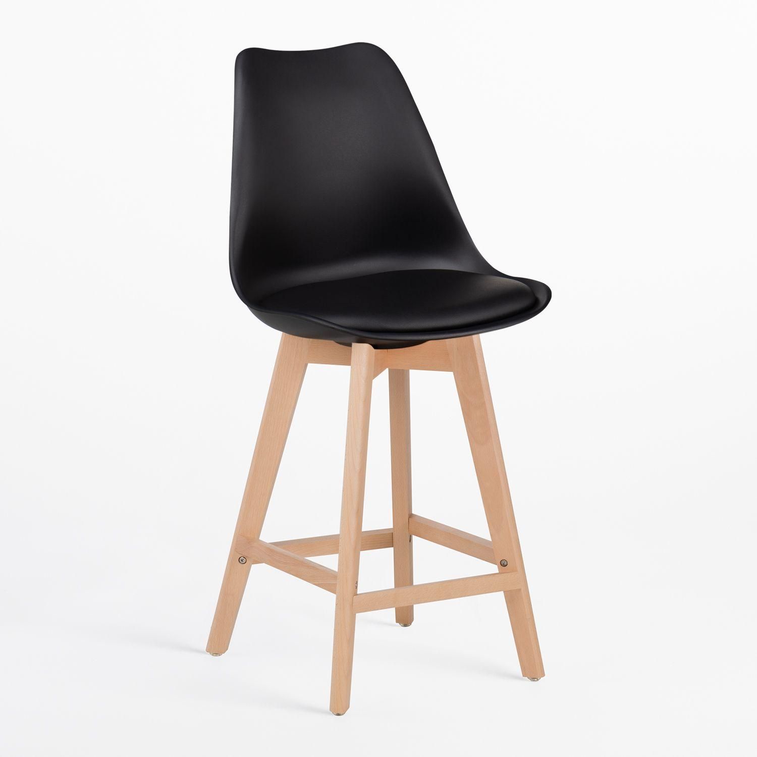 Lot De 2 Tabourets Hauts 67 Cm Nordic Noir