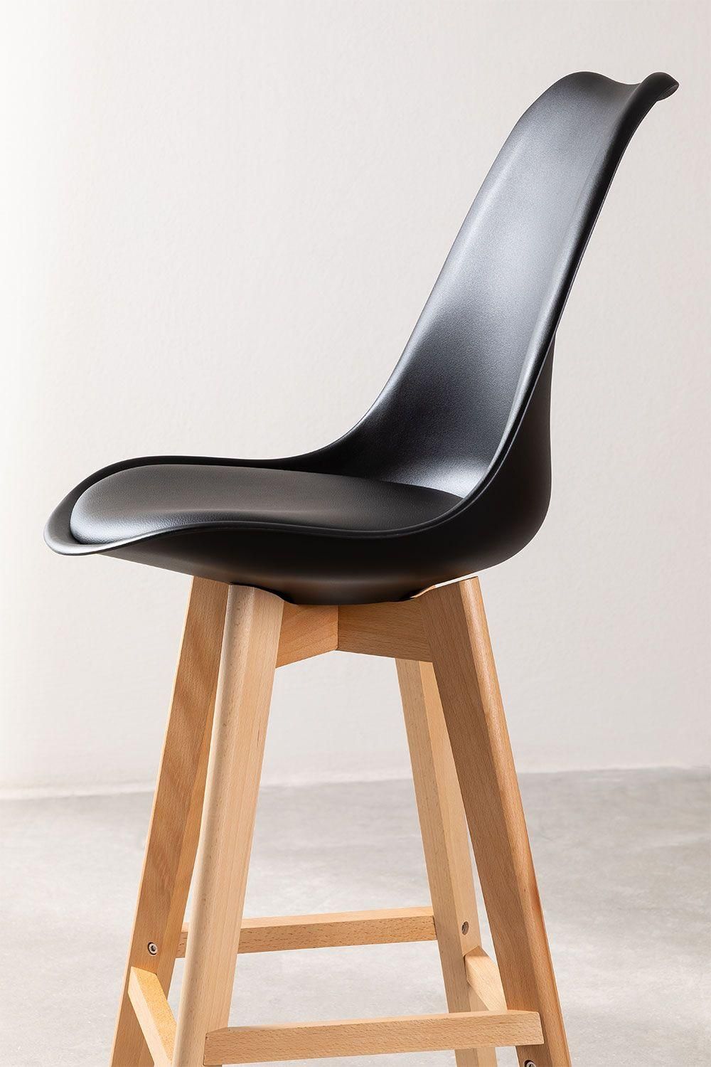 Lot De 2 Tabourets Hauts 67 Cm Nordic Noir - 4