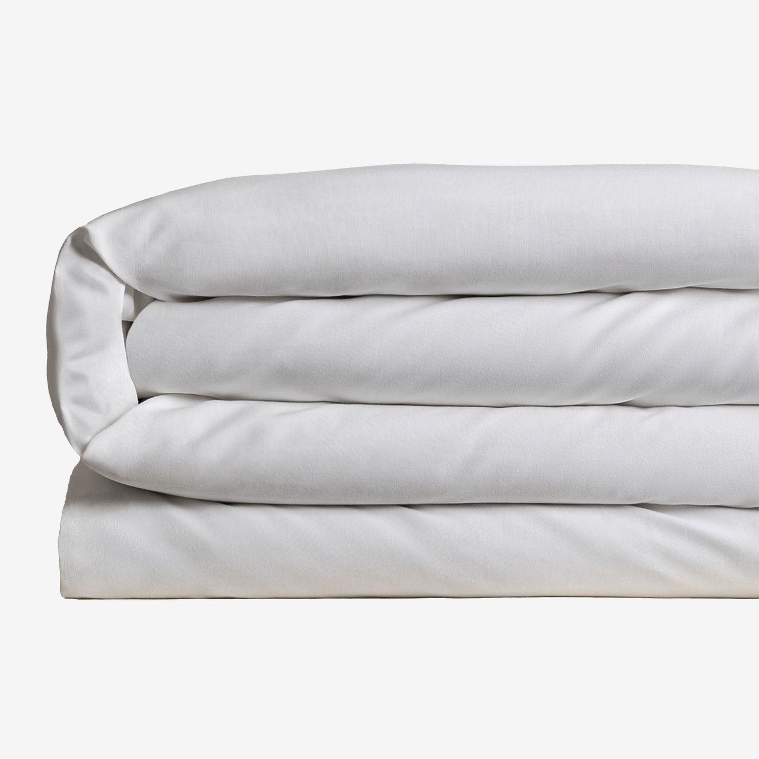 Housse De Couette En Percale De Coton 180 Fils Lesia Blanc