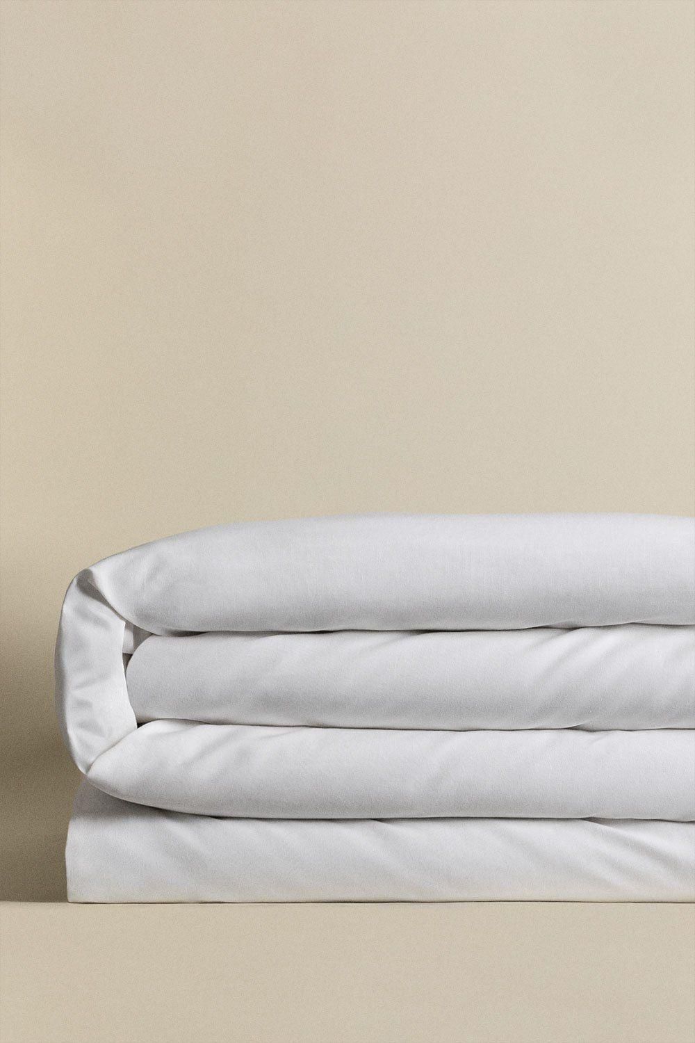 Housse De Couette En Percale De Coton 180 Fils Lesia Blanc - 5