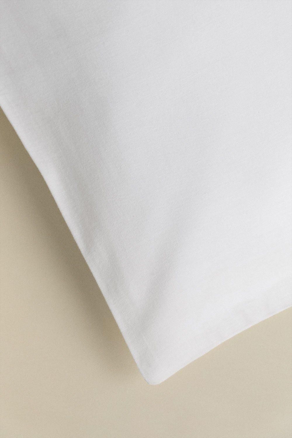 Housse De Couette En Percale De Coton 180 Fils Lesia Blanc - 6